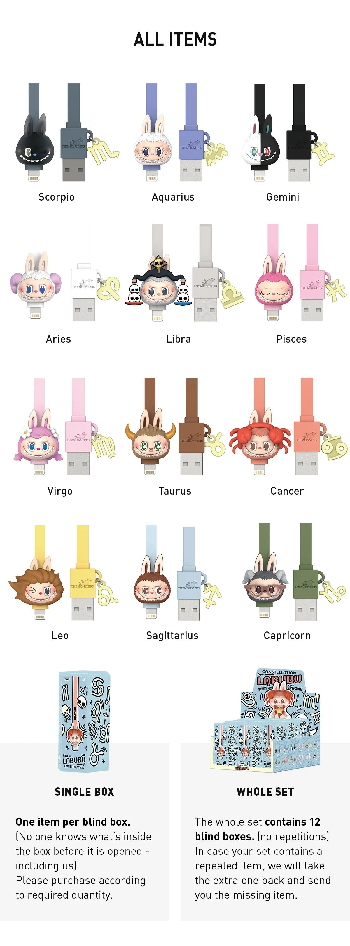 THE MONSTERS Constellation Series-Cable Blind Box (iPhone)